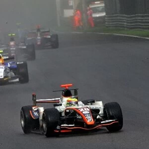 GP2 Series: Mike Conway Trident Racing behind the safety car at the start