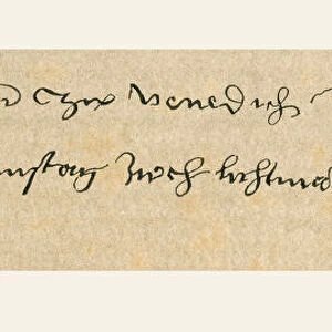 Handwriting Sample And Signature Of Albrecht D