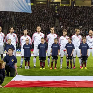 Scotland vs Poland 2015: Mascots at Hampden, Glasgow