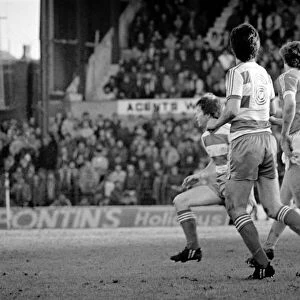 English FA Cup match. Blackpool 0 v Queens Park Rangers 0. January 1982 MF05-17-034