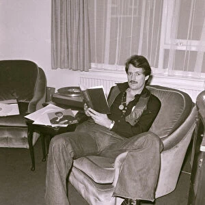 Frank Worthington Leicester and England footballer seen here at his Leicester flat