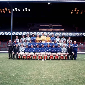 The Rangers team line up before the start of the season 1972-73 season with the European