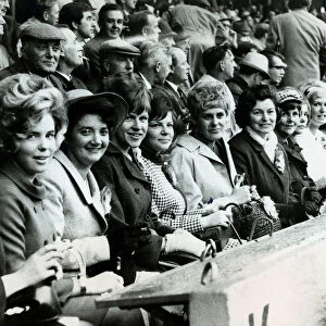 Rangers wives watch match from stand at Ibrox circa 1960