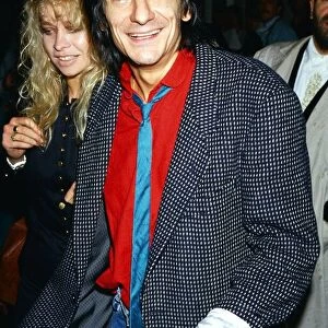 Ronnie Wood - October 1987 with wife Jo, at the premiere of "