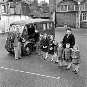Transport: Early People Carrier: Mr. Barley seen here with the converted van he made into