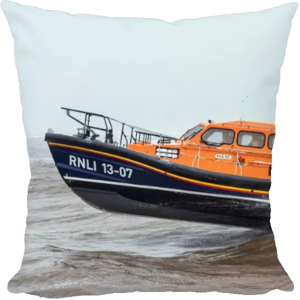 Relief Shannon class lifeboat Reg 13-07 at sea in Lowestoft