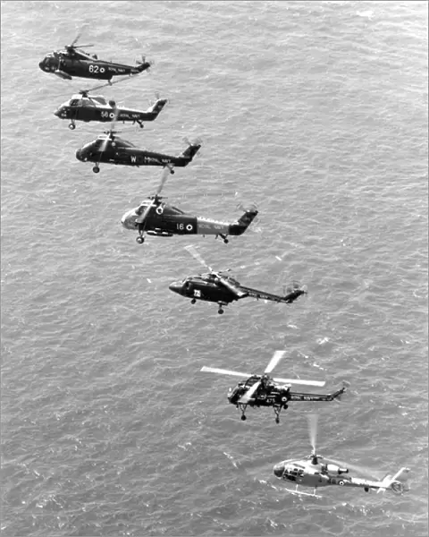 Royal Navy helicopters photographed off Portland