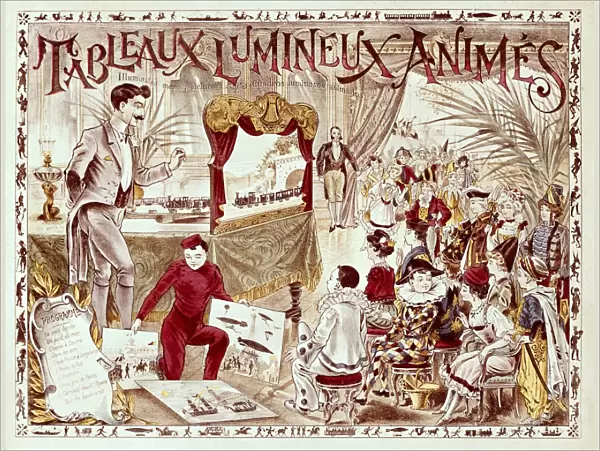 Tableaux lumineux anim鳧. French poster advertising