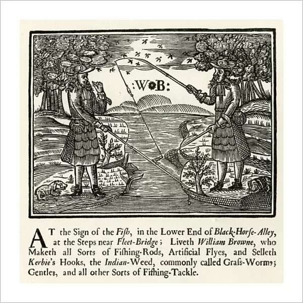 London Trade Card - William Browne, Fishing Tackle