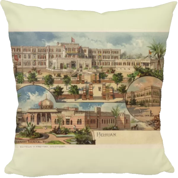 Montage of hotels and resorts in Helwan (Helouan), Egypt