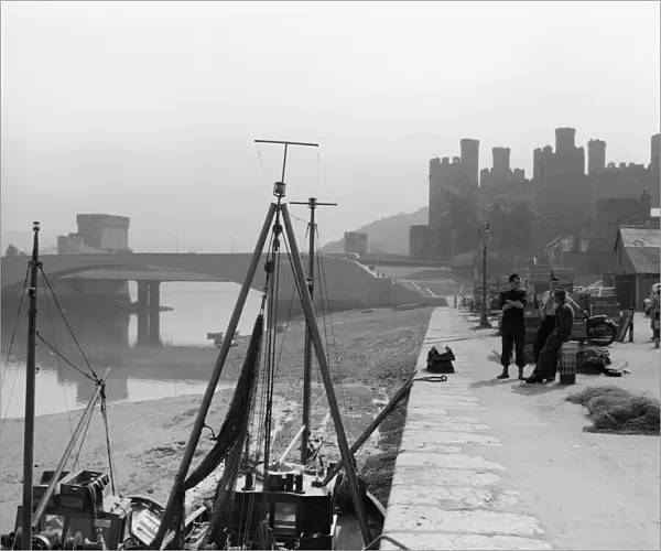 Scene on Conwy Harbour, North Wales