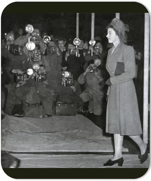 Royal Wedding 1947. Princess Elizabeth arrives for rehearsal