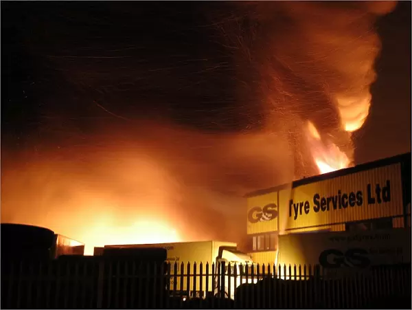 Scene of fire at commercial premises, Barking