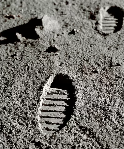 Astronaut footprints on the Moon