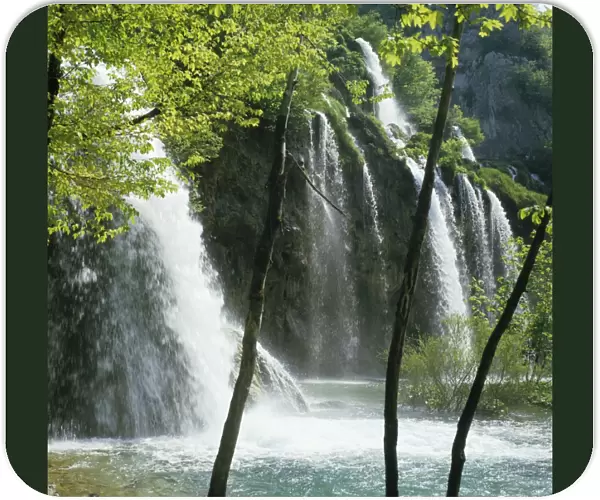 Waterfall in the Plitvice Lakes National Park, UNESCO World Heritage Site