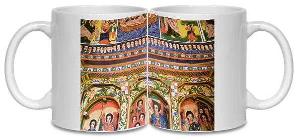 Murals in the beautifully painted Inner Sanctuary of the Christian Church of Ura Kedane Meheriet
