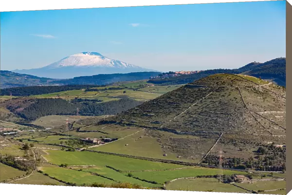 The Sicilian landscape with the awe inspiring Mount Etna, UNESCO World Heritage Site