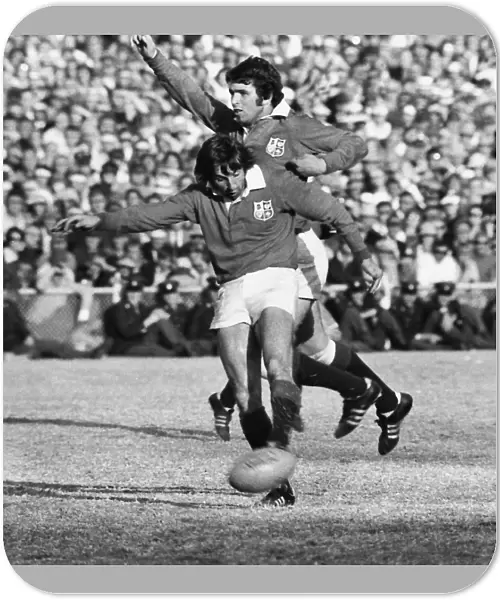 Ian McGeechan kicks aheads for the Lions in 1974
