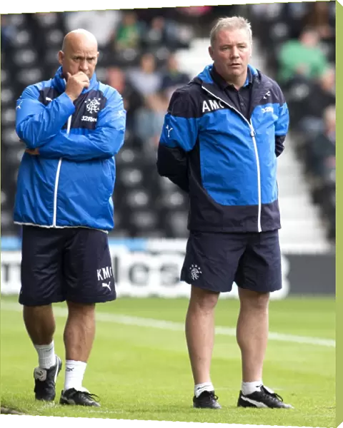McCoist and McDowall at iPro Stadium: Rangers Football Club's 2003 Scottish Cup Champions Watch the Derby County Friendly
