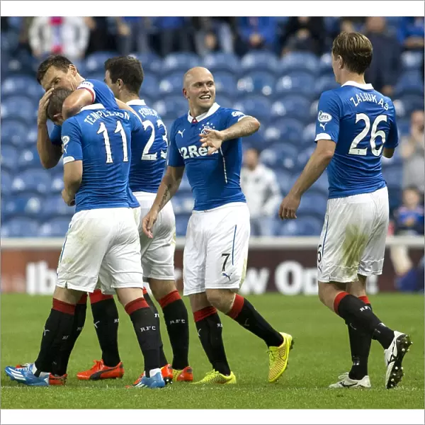 Rangers: Nicky Law Scores and Celebrates in Petrofac Training Cup Match Against Hibernian