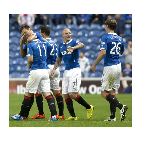 Rangers: Nicky Law Scores and Celebrates in Petrofac Training Cup Match Against Hibernian