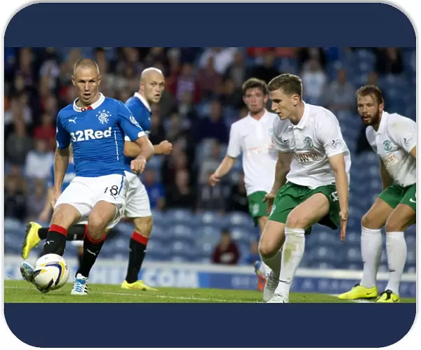 Rangers vs Hibernian: Kenny Miller's Thrilling Performance in the Petrofac Training Cup First Round at Ibrox Stadium (Scottish Cup Winner 2003)