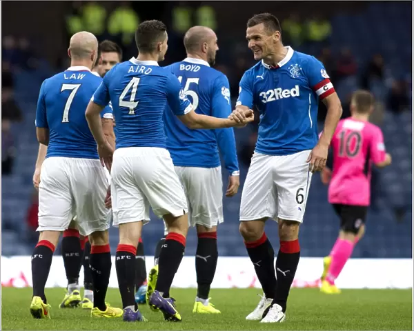 Rangers FC: Fraser Aird's Epic Goal Celebration with Lee McCulloch - Petrofac Training Cup Second Round at Ibrox Stadium