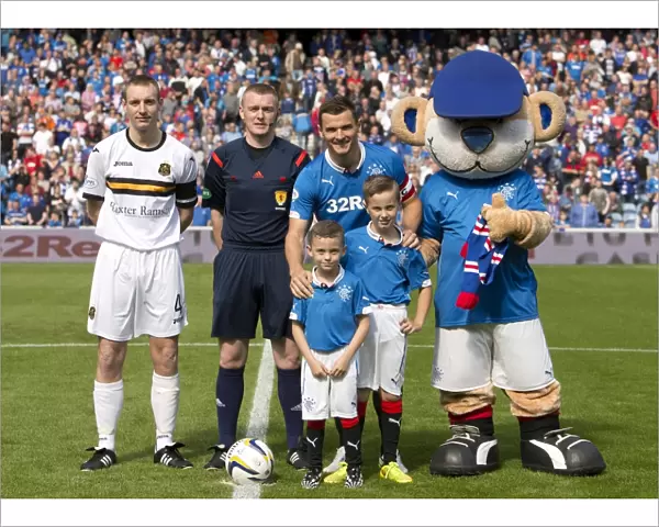 Rangers Football Club: Celebrating the 2003 Scottish Cup Victory with Captain Lee McCulloch and Mascots at Ibrox Stadium