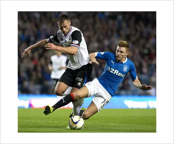 Intense Battle for the Ball: Lewis Macleod vs Gary Warren - Rangers vs Inverness Caledonian Thistle, Scottish League Cup Round 2, Ibrox Stadium (Scottish Cup Champions 2003)