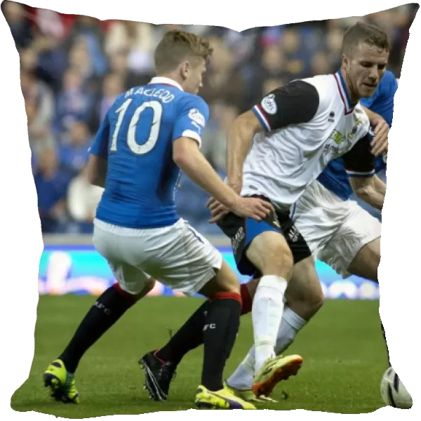 Macleod and Wallace in a Battle for the Ball: Intense Rivalry in the Scottish League Cup - Rangers vs Inverness Caledonian Thistle at Ibrox Stadium