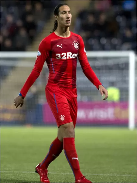 Rangers Bilel Mohsni Fights for Victory at Falkirk Stadium in Scottish League Cup