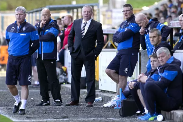 Ally McCoist and the Rangers Bench: Focused on Victory in the SPFL Championship at Livingston (Scottish Cup Winners 2003)