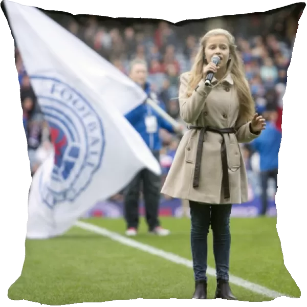 Young Megan Adams Pre-Match Show at Ibrox: Rangers Football Club's Rising Star Shines Before Kickoff (SPFL Championship, Scottish Cup Winners 2003)