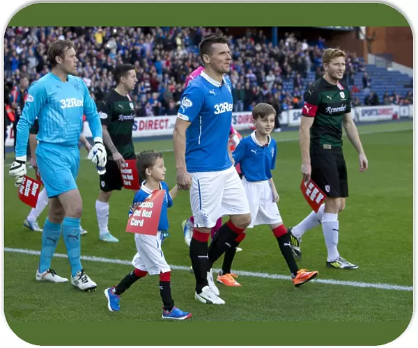 Rangers Football Club: Lee McCulloch and Mascots Celebrate Scottish Cup Victory at Ibrox Stadium (2003)
