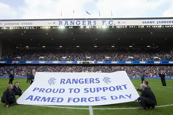 Rangers Football Club: Saluting Heroes - Half-Time Tribute to Armed Forces at Ibrox Stadium, SPFL Championship: Rangers vs Raith Rovers (Scottish Cup Victory, 2003)