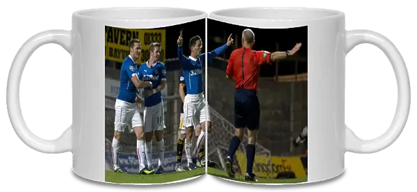 Rangers: Jon Daly and David Templeton Celebrate Goal in Petrofac Training Cup Quarterfinal at East Fife's Bayview Stadium