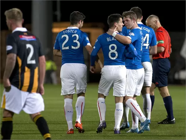 Rangers: Ian Black and David Templeton Celebrate Goal in Petrofac Training Cup Quarterfinal at East Fife's Bayview Stadium