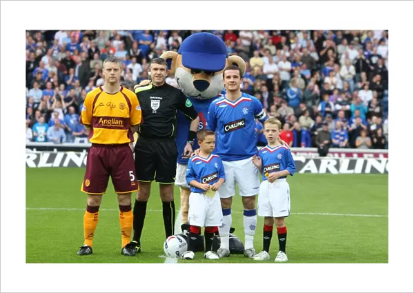 Rangers Mascot Celebrates Glory: Rangers 1-0 Motherwell - Clydesdale Bank Premier League Triumph at Ibrox
