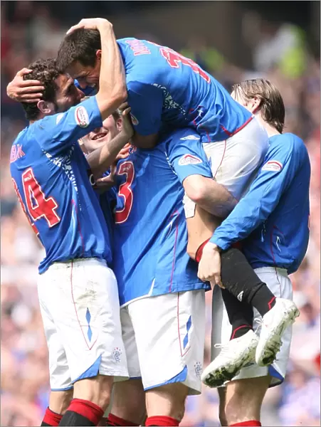 Rangers Nacho Novo Scores the Second Goal: 3-1 Victory over Dundee United in the Clydesdale Bank Premier League at Ibrox