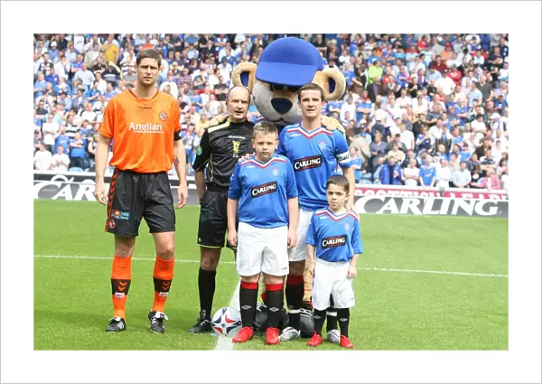 Rangers Mascot: Celebrating a Glorious 3-1 Victory in the Clydesdale Bank Premier League against Dundee United