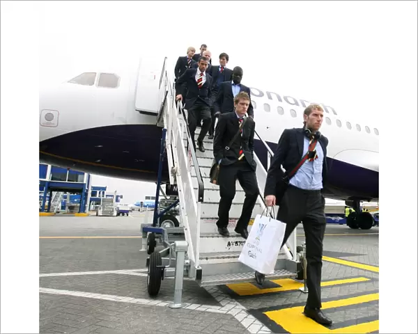 Soccer - Rangers Arrive Back in Glasgow - Glasgow Airport