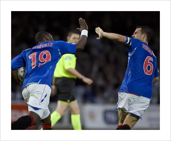 Rangers Darcheville and Ferguson: Triumphant Third Goal Celebration vs. St. Mirren