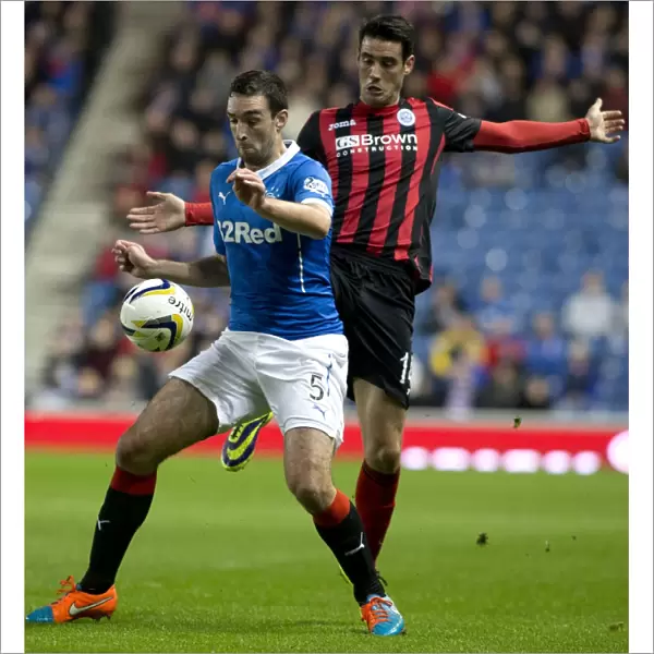 Rangers vs St. Johnstone: A Scottish League Cup Quarterfinal Showdown at Ibrox Stadium - The Intense Battle Between Lee Wallace and Brian Graham