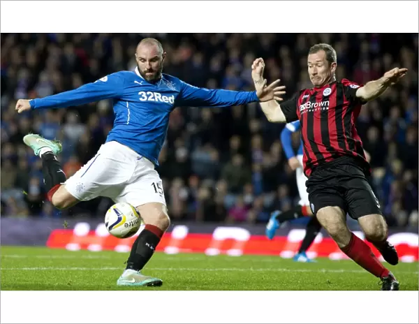 A Clash of Titans: Rangers vs St Johnstone in the Scottish League Cup Quarter-Final at Ibrox Stadium - Kris Boyd vs Frazer Wright