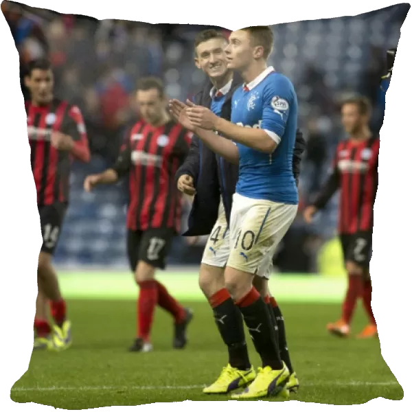 Rangers Football Club: Fraser Aird and Lewis Macleod's Euphoric Moment at Ibrox Stadium - Quarter Final Victory in the Scottish League Cup (2003)