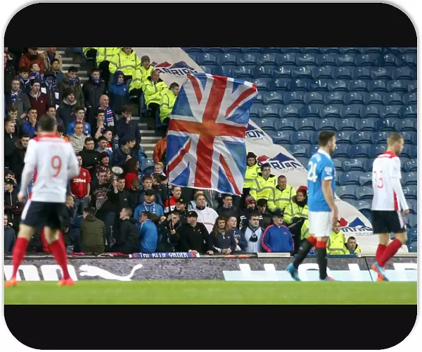 Scottish Cup Triumph: Passionate Rangers Fans Celebrate with the Union Jack (2003)