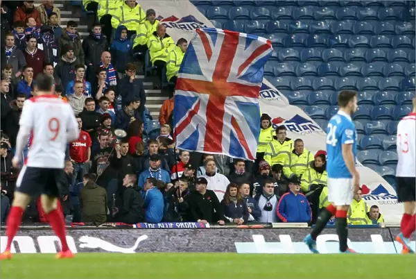 Scottish Cup Triumph: Passionate Rangers Fans Celebrate with the Union Jack (2003)
