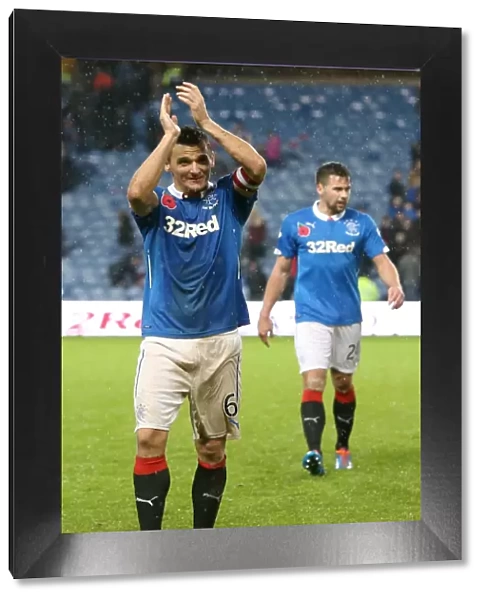 Rangers Football Club: Lee McCulloch's Triumphant Applause - Scottish Championship and Scottish Cup Victory (2003)