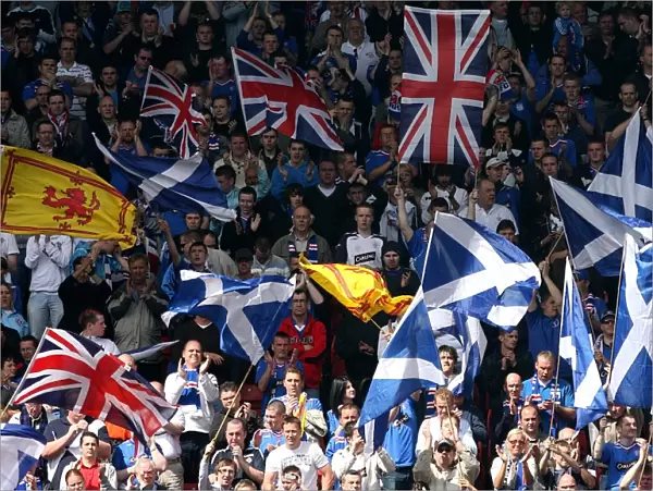 Rangers Football Club: A Sea of Supporters at the 2008 Scottish Cup Final vs Queen of the South - Hampden Park