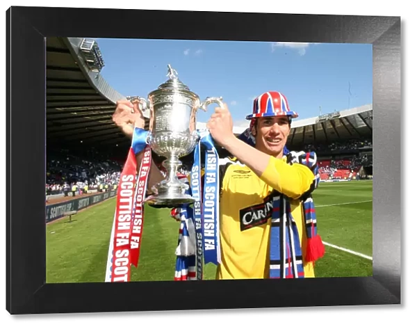 Rangers Football Club: Carlos Cuellar Celebrates Scottish Cup Victory (2008) Against Queen of the South